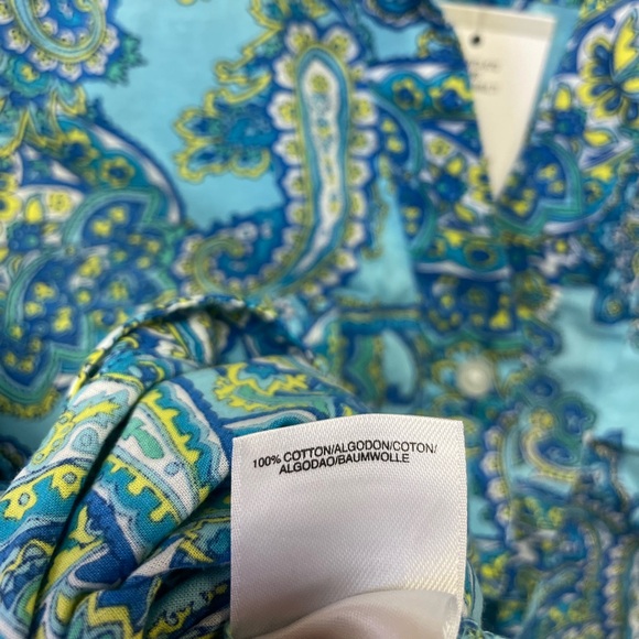 Jones New York Blue Tidepool Paisley Button Down NWT - Picture 7 of 7